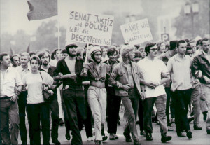 Demonstration für Deserteure in West-Berlin 1969
